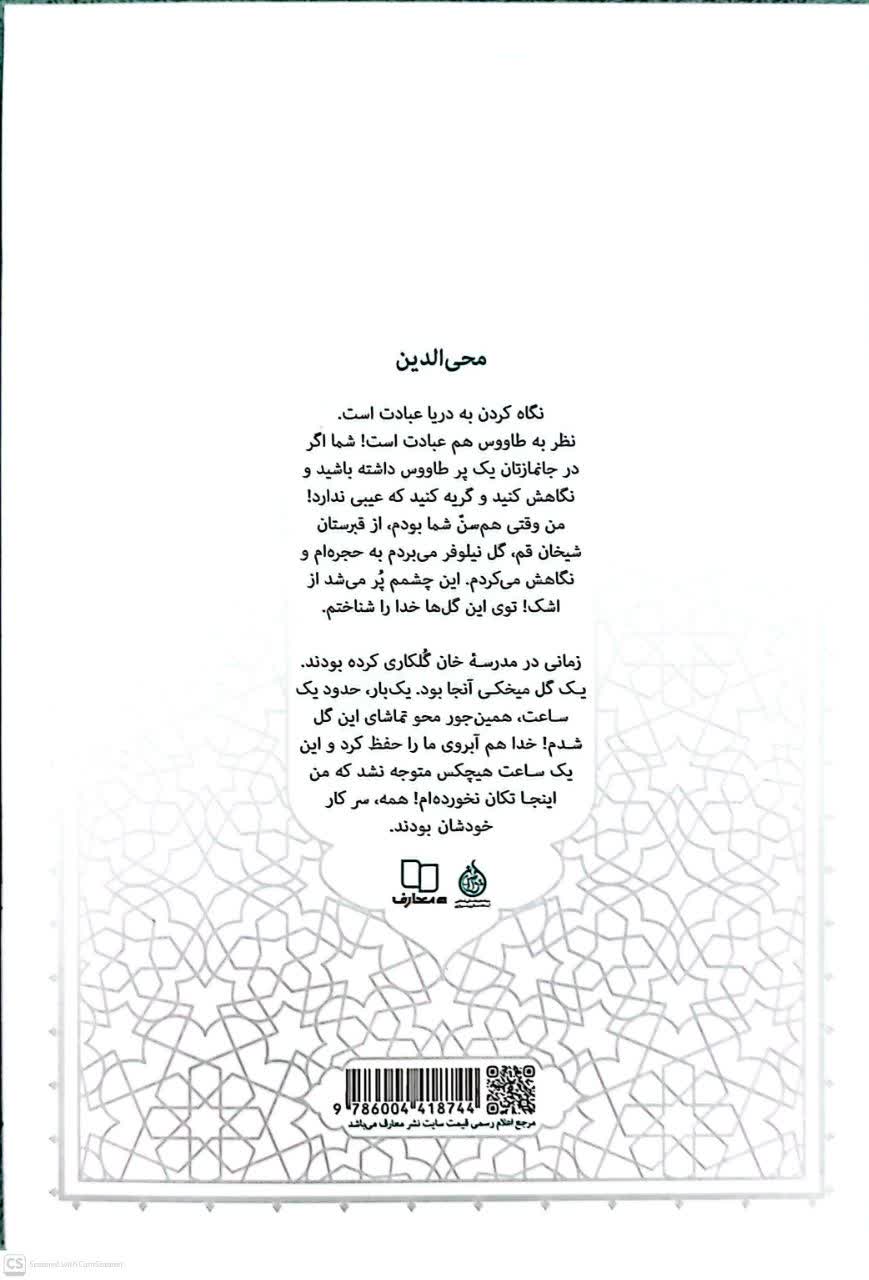 جلد کتاب محی‌الدین، خاطرات آیت‌الله حائری شیرازی، منتشرشده توسط نشر معارف